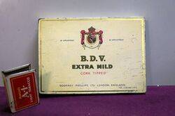 COL. B.D.V. Extra Mild Cigarettes Tin.