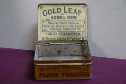 COL BMorris and Sons Gold Leaf Honey Dew Tobacco Tin 