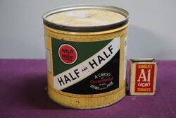 COL. Burley and Bright Half and Half Pipe Tobacco Tin 