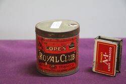 COL. Cope's Royal Club Tobacco Tin 