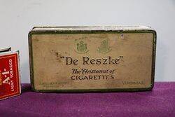 COL De Reszke The Aristocrat of Cigarettes Tin 