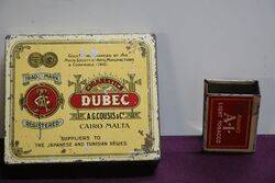 COL Dubec AGCouis Cairo Malta Cigarettes Tin 