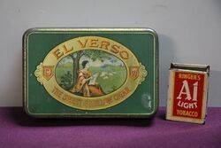 COL. El Verso Cigar Tin Amrican C1900