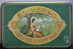 COL El Verso Tobacco Tin Amrican C1900