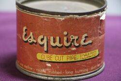 COL Es Quite Cube Cut Pipe Tobacco Tin 