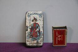 COL Gallaherand39s Cut Golden Bar Tobacco Tin 