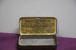 COL Gallaherand39s Cut Golden Bar Tobacco Tin 