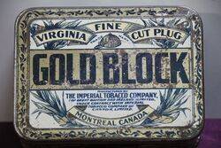 COL Gold Block Canada Tobacco Tin 