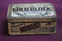 COL Gold Block Canada Tobacco Tin 