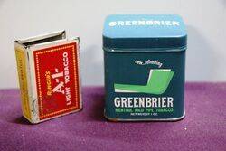 COL.. Kentucky Club Greenbrier Pipe Tobacco Tin.