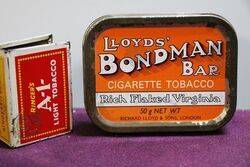 COL. Lloyds Bondman Bar Cigarette Tobacco Tin.