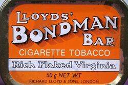 COL Lloyds Bondman Bar Cigarette Tobacco Tin