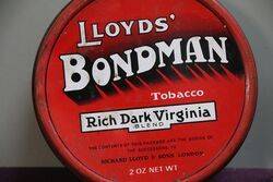 COL Lloyds Bondman Tobacco Tin 