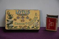 COL Lotus Nestor GIanaclis Caire Egypte Tobacco Tin 