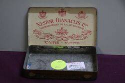 COL Lotus Nestor GIanaclis Caire Egypte Tobacco Tin 