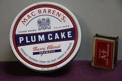 COL. Mac Baren's Plum Cake Tobacco Tin 