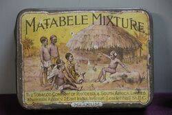 COL Matabele Mixture Rhodesia and South Africa Tobacco Tin 