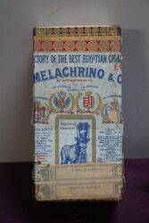 COL Melachrino Egyptian Paper Label Tobacco Tin 