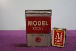 COL. Model Pipe Tobacco Tin 