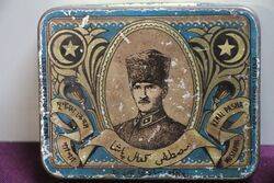 COL Mustapha Kemal Pasha Turkish Tobacco Tin 