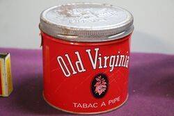 COL Old Virginia Pipe Tobacco Tin 