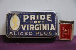 COL. Pride Of VIrginia Sliced Plug Tobacco Tin 
