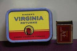 COL Ringerand39s Virginia Returns Cigarette Tobacco Tin 