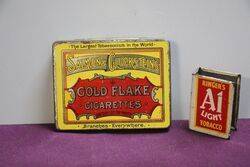 COL Salmon and Clucksteins Gold Flake Cigarettes Tin 