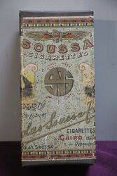 COL Soussa Egyptian Paper Label Tobacco Tin 