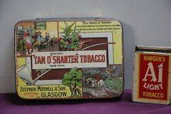 COL. Stephen Mitchell & Son , Glasgow Tam O'Shanter Tobacco Tin 