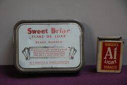 COL. Sweet Briar W.T Davies & Sons. Chester Tobacco Tin