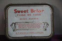 COL Sweet Briar WT Davies and Sons Chester Tobacco Tin