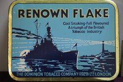 COL The Dominion Tobacco Company Renown Flake Tin 