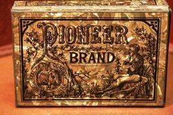 COL. Vintage Pioneer Brand Tobacco Tin.