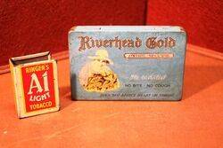 COL Vintage Riverhead Gold Pictorial Cig Tin