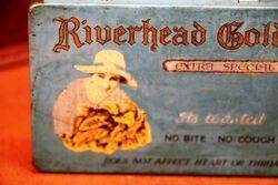COL Vintage Riverhead Gold Pictorial Cig Tin