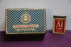 COL Vintage WaldorfAstoria Blue Points Tobacco Tin