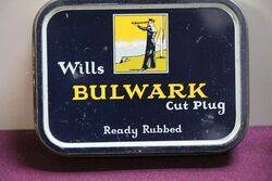 COL Wills Bulwark Cut Plug Tobacco Tin 