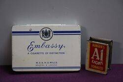 COL Wills Embassy Cigarettes Tin 