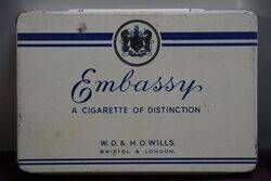 COL Wills Embassy Cigarettes Tin 