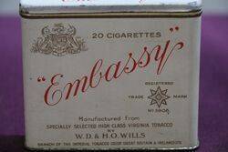 COL Wills Embassy Cigarettes Tin 