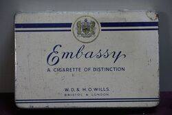 COL Wills Embassy Cigarettes Tin 