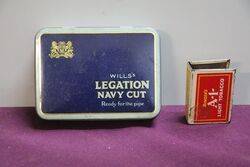 COL Wills Legation Navy Cut Tobacco tin 
