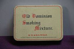 COL Wills Old Dominion Smoking Tobacco Tin 