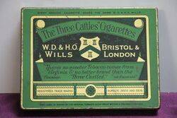 COL Wills The Three Caftles Cigarettes Tin 