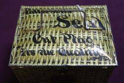 COl Vintage Pattersonand39s Seal Cut Plug 1930 Lunch Pail Cigarettes tin 