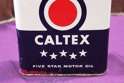 Caltex 5 Star Motor Oil Tin