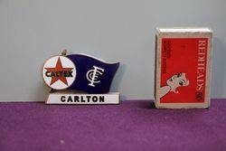 Caltex Badge andquotCarlton AFLandquot By FH Stephens Pt Melbourne