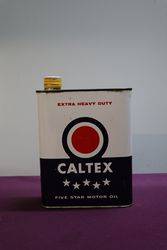 Caltex Five Star 2 Liters HD  Heavy Duty Oil Tin httpxxxxantiquesnet