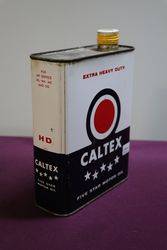 Caltex Five Star 2 Liters HD  Heavy Duty Oil Tin httpxxxxantiquesnet